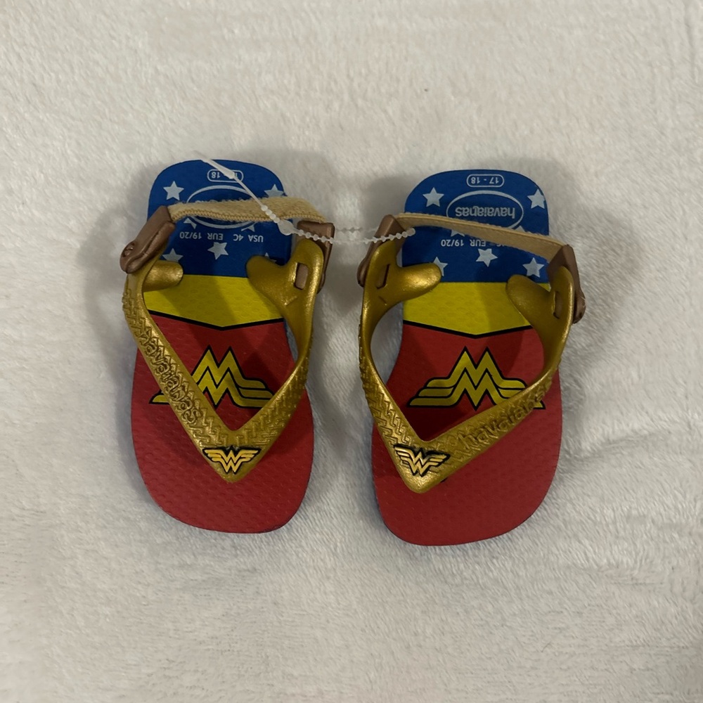 Havaianas Kids Superhero Flip Flops - Red, Blue, and Gold